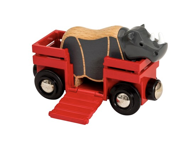 Nashorn und Wagen