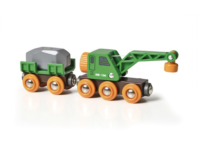 Grüner Kranwagen