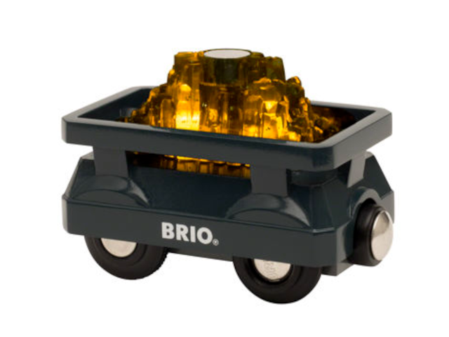 Goldwaggon mit Licht