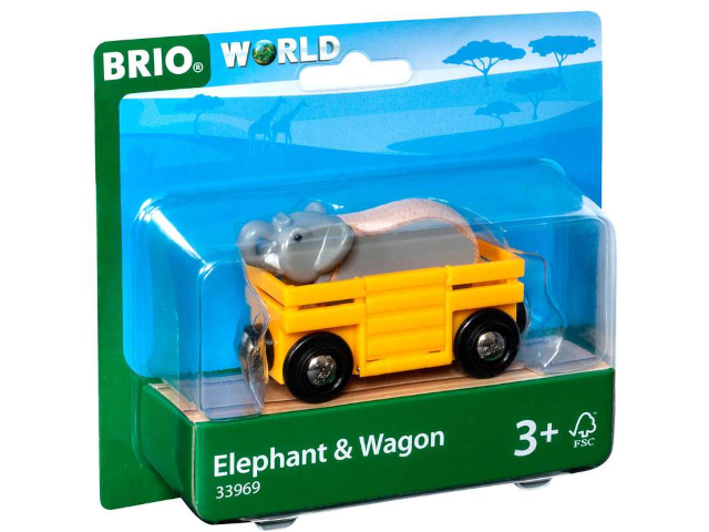 Elefant und Wagen