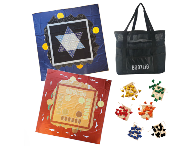 Spieltuch-Set `Kalaha und Sternhalma`