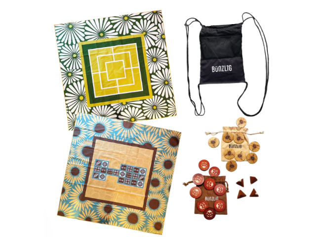 Spieltuch-Set `Mühle und Köngliches Spiel von Ur`