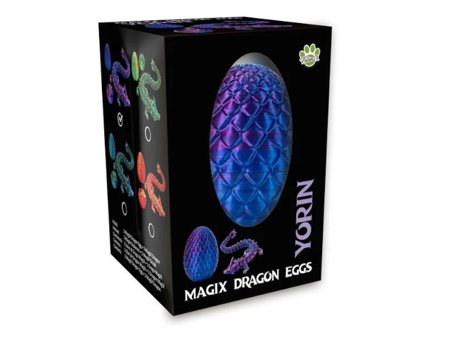 Drachenei `MagiX Dragon Egg YORIN`, lila, Drachen 22,5 cm & Ei 8 cm