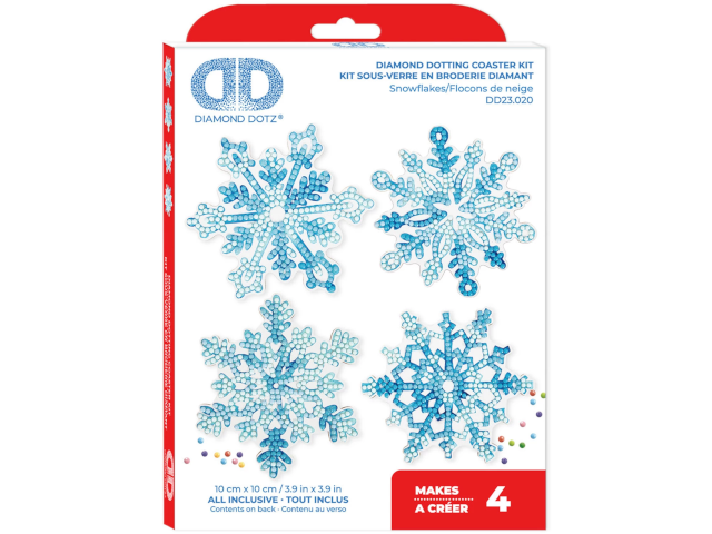 Diamond Painting Untersetzer Schneeflocken
