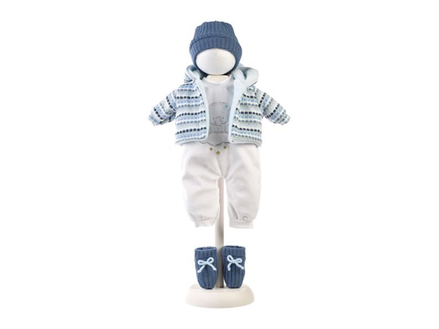 Kleiderset Elefant blau 40-42cm