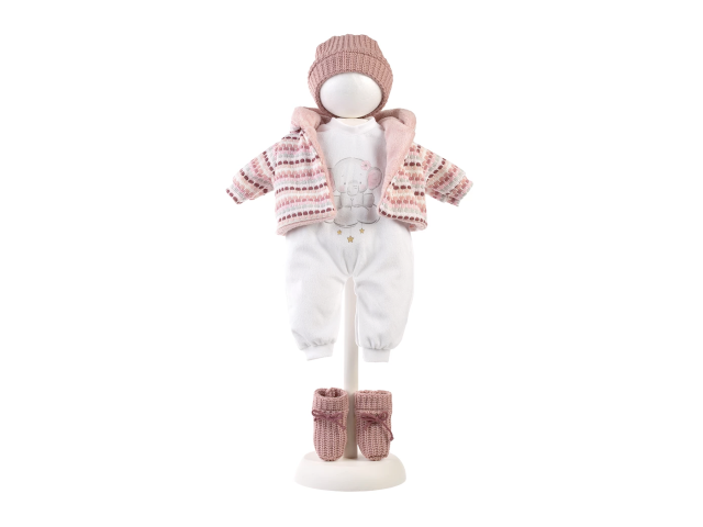 Kleiderset Elefant rosa 40-42cm