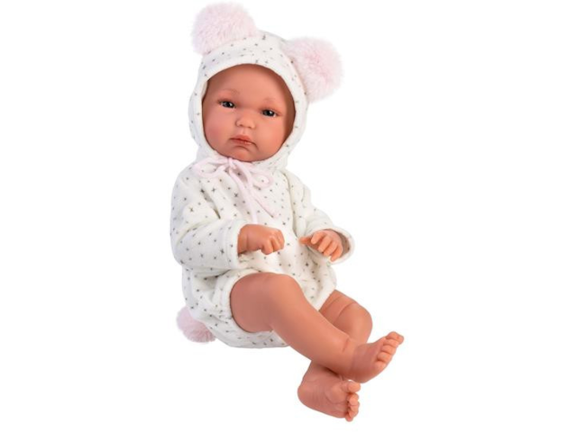 Babypuppe mit Schaukelzelt rosa 35cm