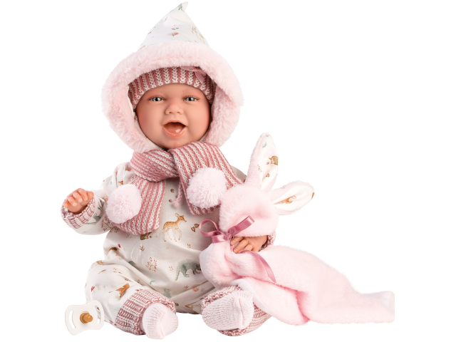 Babypuppe Mimi Hase rosa 42cm