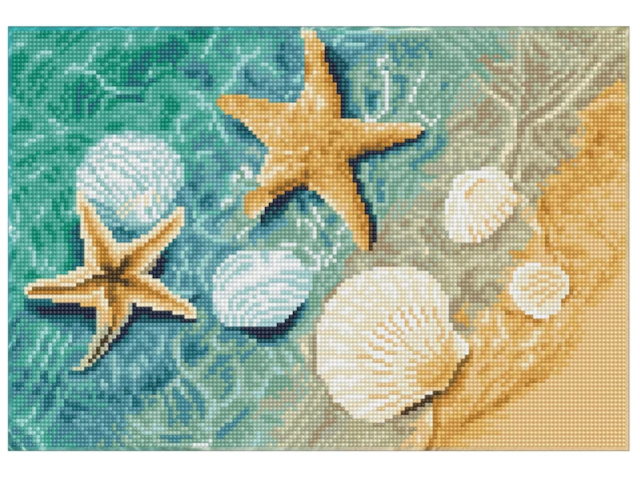 Diamond Painting Muscheln und Seesterne
