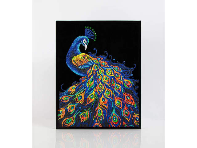Diamond Painting Neon Pfau