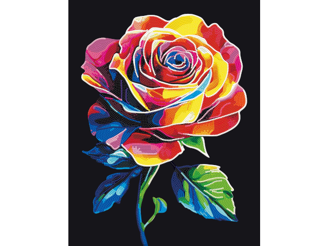Diamond Painting Neon Rose