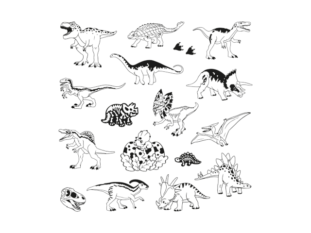 Kinder Stempel Funny Dinosaurier - 0