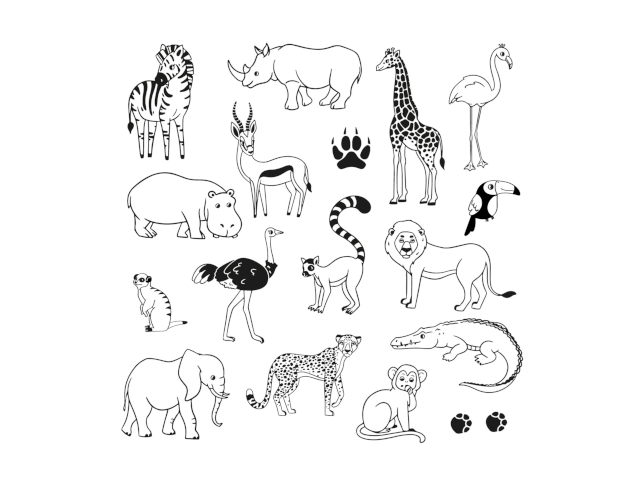 Kinder Stempel Funny Savanne - 0