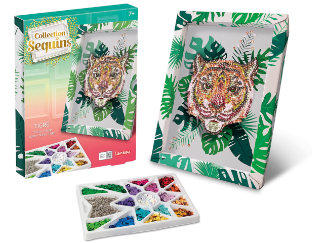 Paillettenkunst Tiger