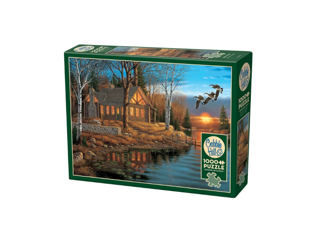 Blockhütte am See 1000 Teile