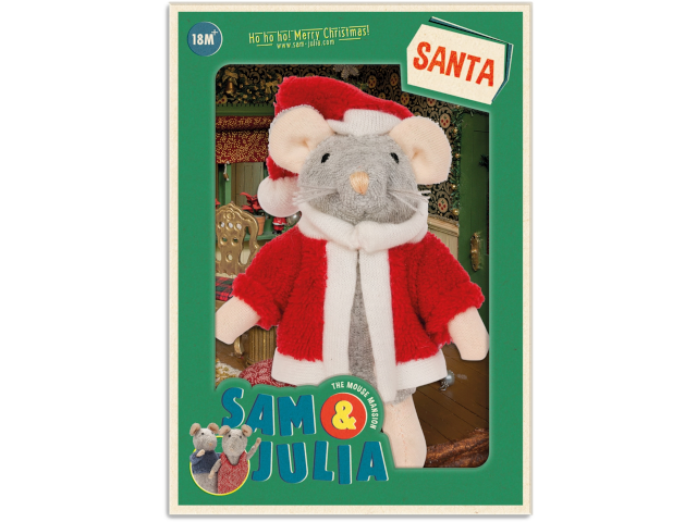Plüsch Maus Weihnachtsmann