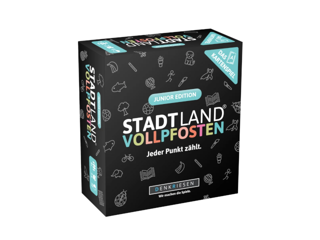 STADT LAND VOLLPFOSTEN – Das Kartenspiel – Junior Edition `Jeder Punkt zählt`