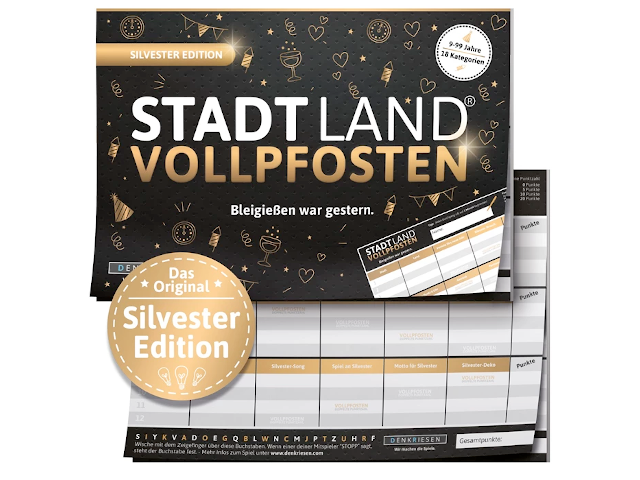 Stadt Land Vollpfosten - A5 Block Silvester Edition