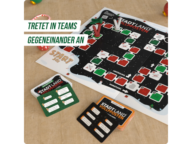 Stadt Land Vollpfosten - Brettspiel + Christmas Erweiterung - 0
