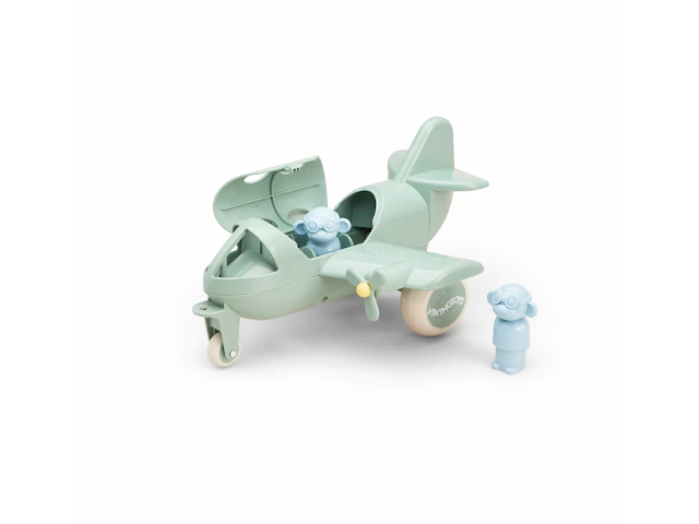 Jumbo-Flugzeug mit 2 Figuren