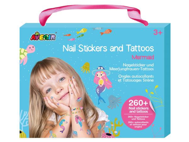 Nagelsticker & Tattoos Meerjungfrau