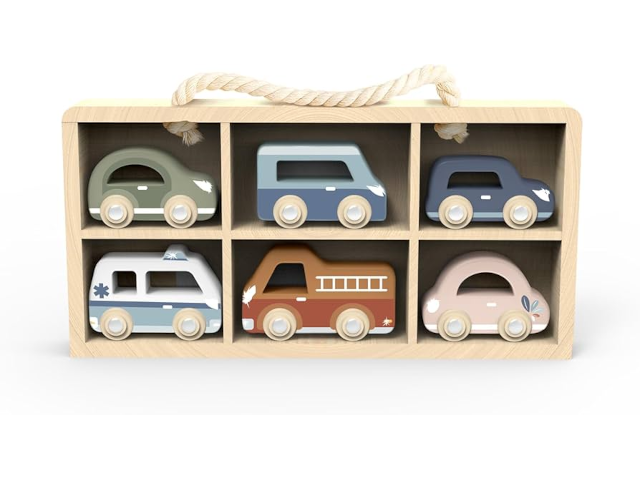Holzauto-Set 6 Teile
