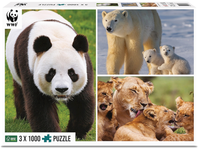 Puzzle Säugetiere 3x1000 Teile