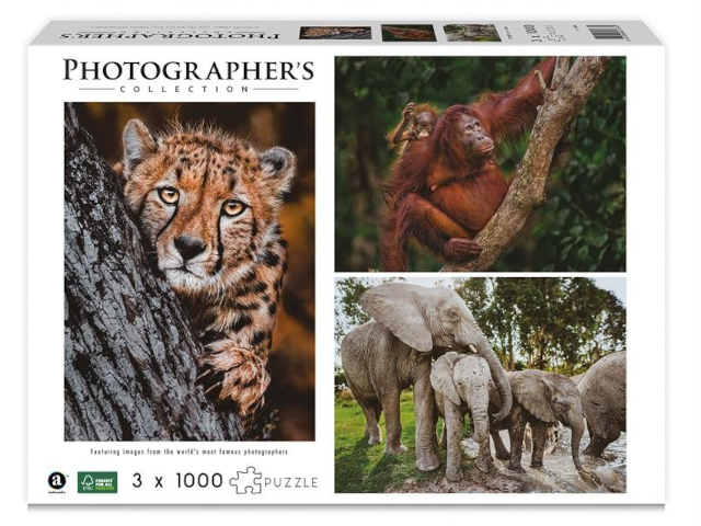 Puzzle Wildtier-Familien 3x1000 Teile (Donal Boyd)