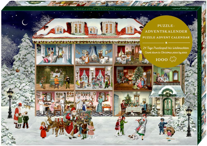 Unser wunderbares Weihnachtshaus, Puzzle-Adventskalender, 1000-teilig