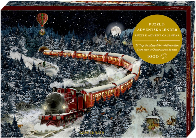 Weihnachtsexpress, Puzzle-Adventskalender, 1000-teilig