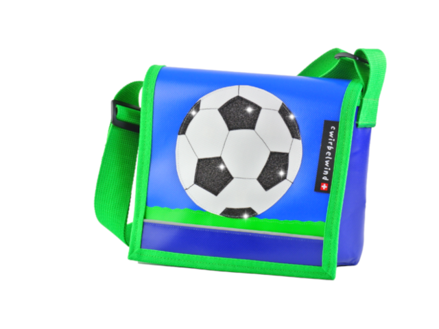 Kindergartentasche Fussball Glitzer