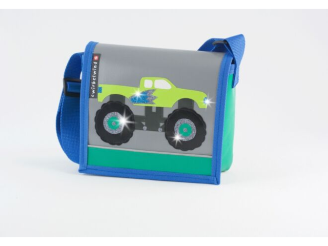 Kindergartentasche Monstertruck Glitzer