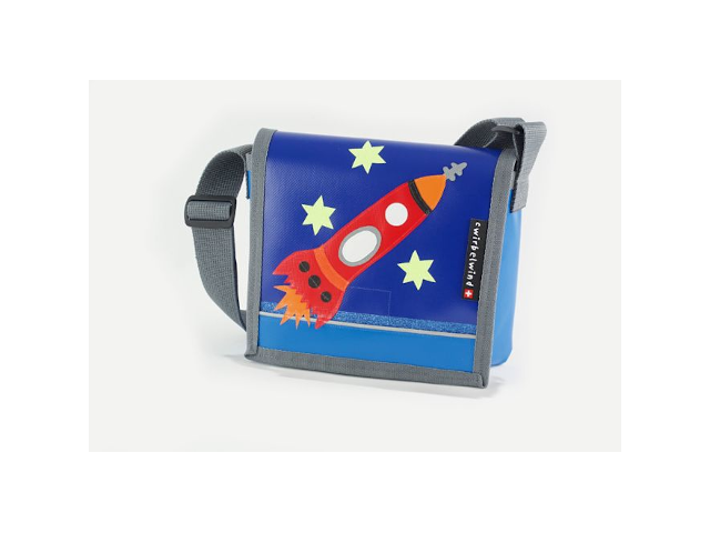 Kindergartentasche Rakete Glitzer