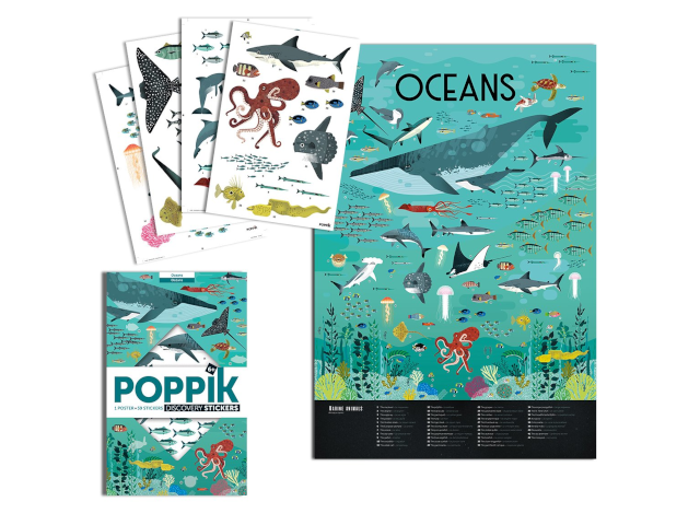 Discovery Sticker Poster Oceans