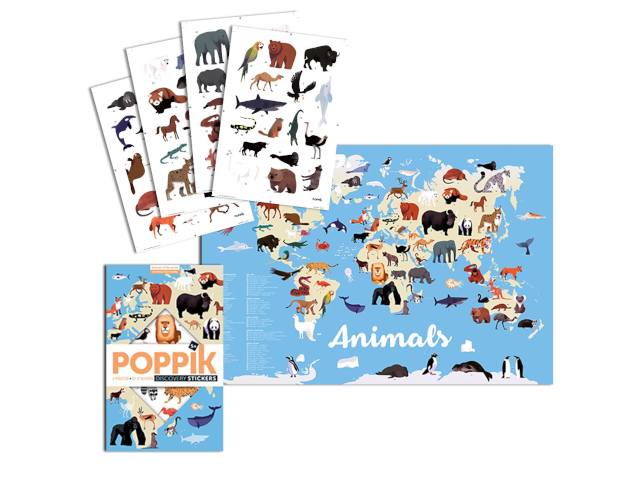 Discovery Sticker Poster Animals of the World