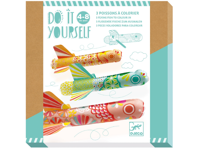 DIY - Fliegende Fische zum Ausmalen