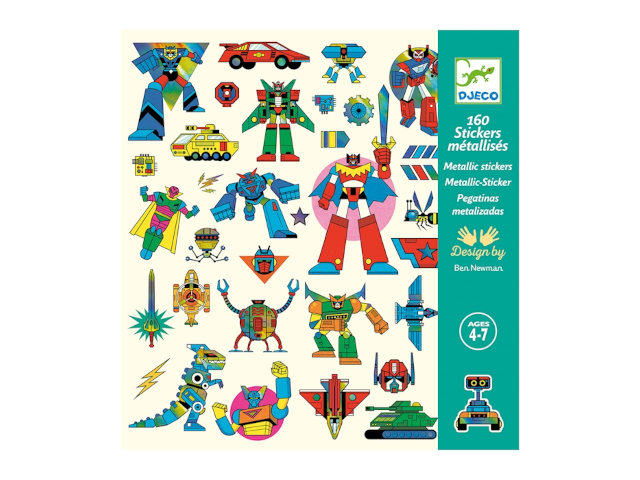 Sticker metallic Roboter