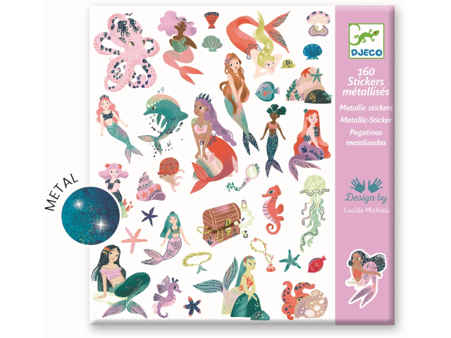 Sticker metallic Glitzernde Meerjungfrauen