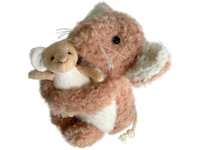 Plüsch Maus Camelia mit Baby 20 cm