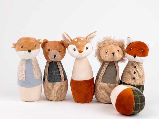 Plüsch Kegelspiel Forest Friends