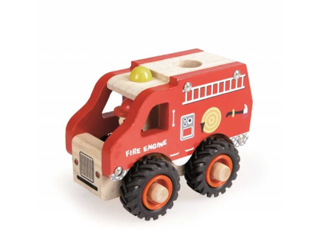 Feuerwehrauto aus Holz
