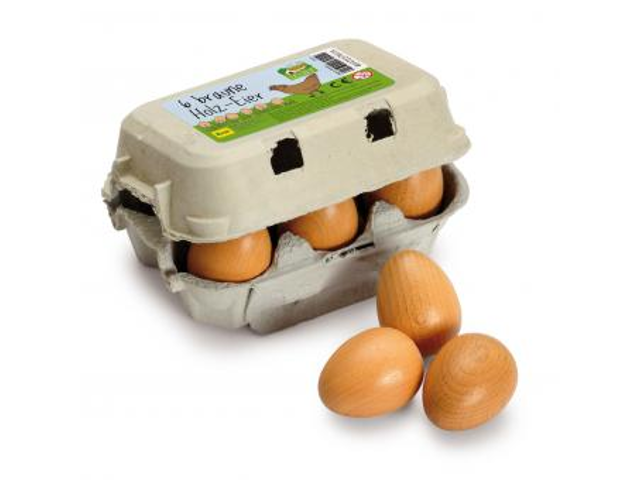 Eier, braun im Karton