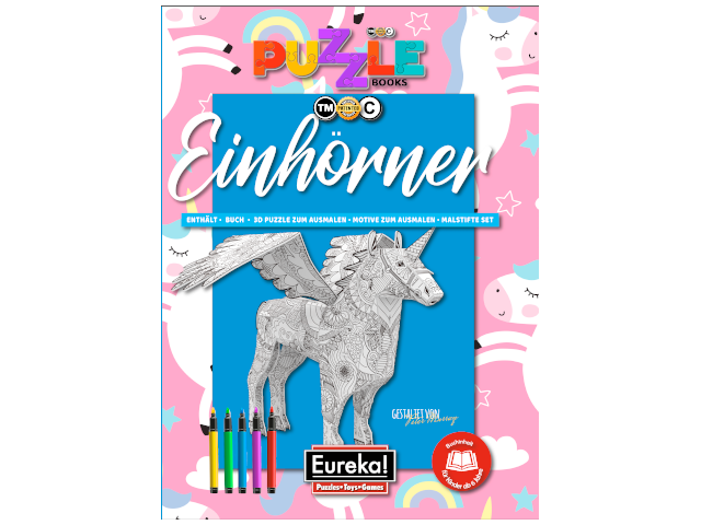 Puzzle Book Einhörner