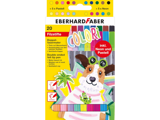 Filzstifte Colori Doppelfasermaler 20er