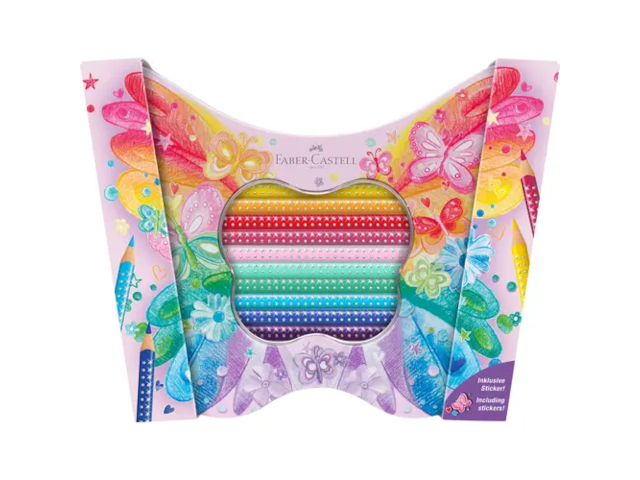 Geschenkset Sparkle Buntstifte Schmetterling