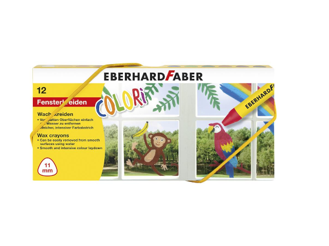 Wachsmalkreide für Fenster 12er Etui