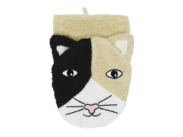 Bio-Waschlappen Katze gross