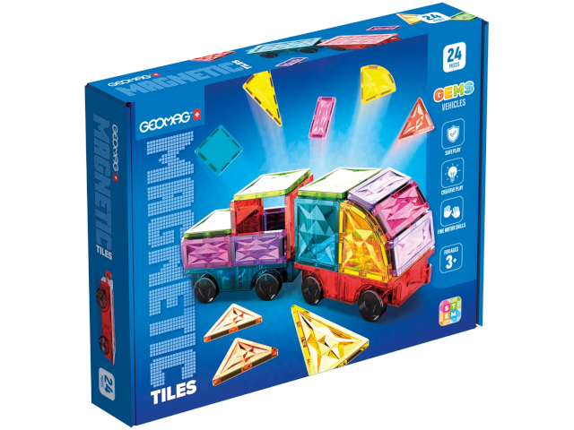 Magnetic Tiles Gems Vehicles 24 Teile