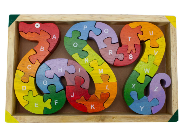 A-Z Puzzle Schlange, Alphabet 26 -tlg