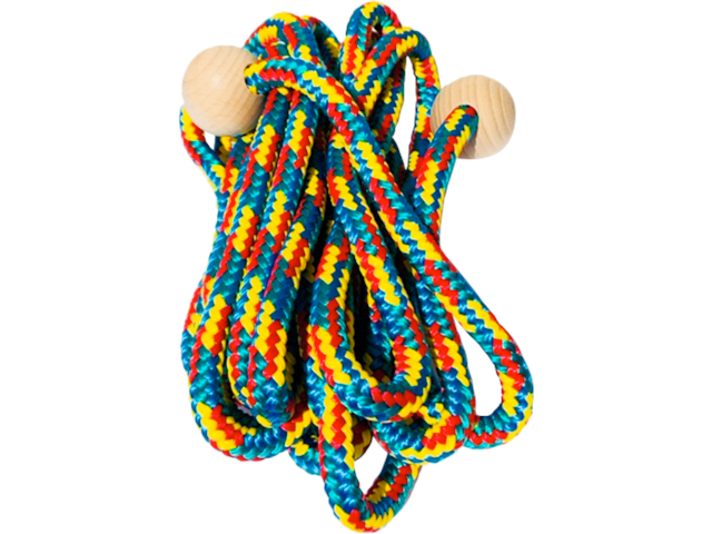 Schwingseil mit Holzkugeln